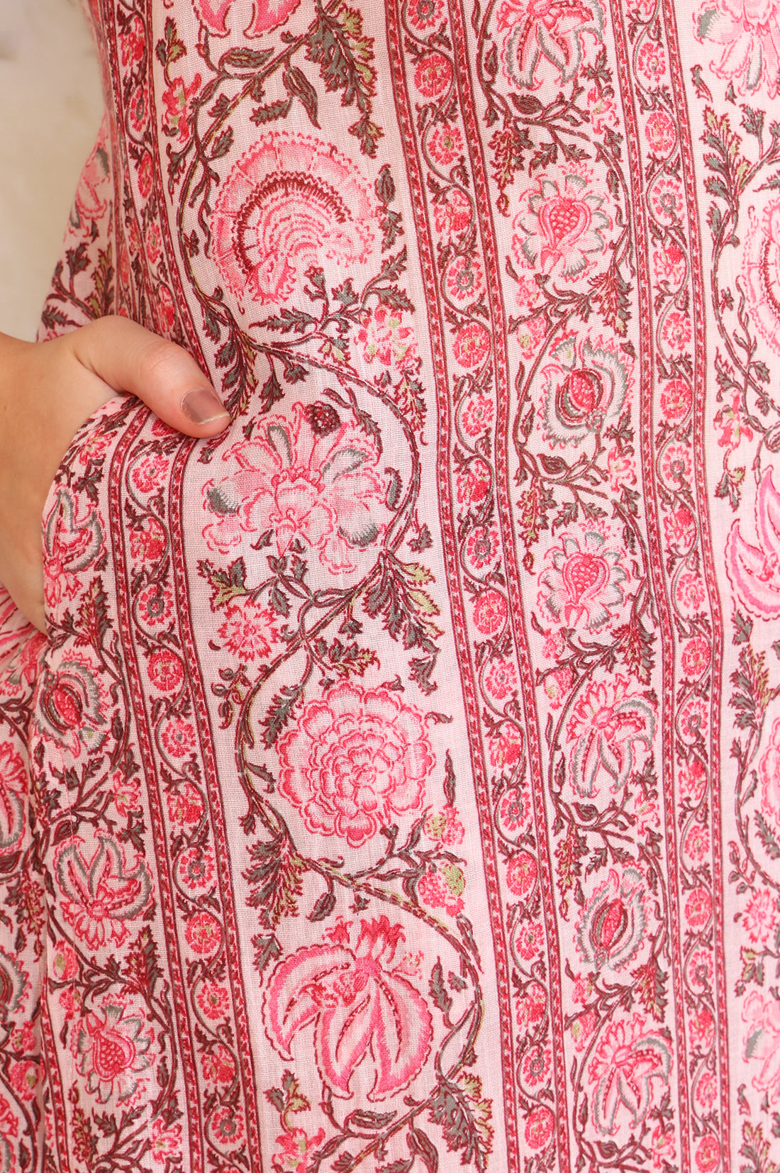 Pink Floral Printed Tape A-line Pure Cotton Kurta and Pant Co-ord Set