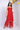 Red Abstract Printed Tape Straight Woven Kurta with Palazzo and Dupatta Set