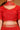 Red Abstract Printed Straight Crop Top and Skirt Set