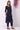 Navy Blue Embroidered Pure Cotton Straight Kurta and Palazzo Co-ord Set