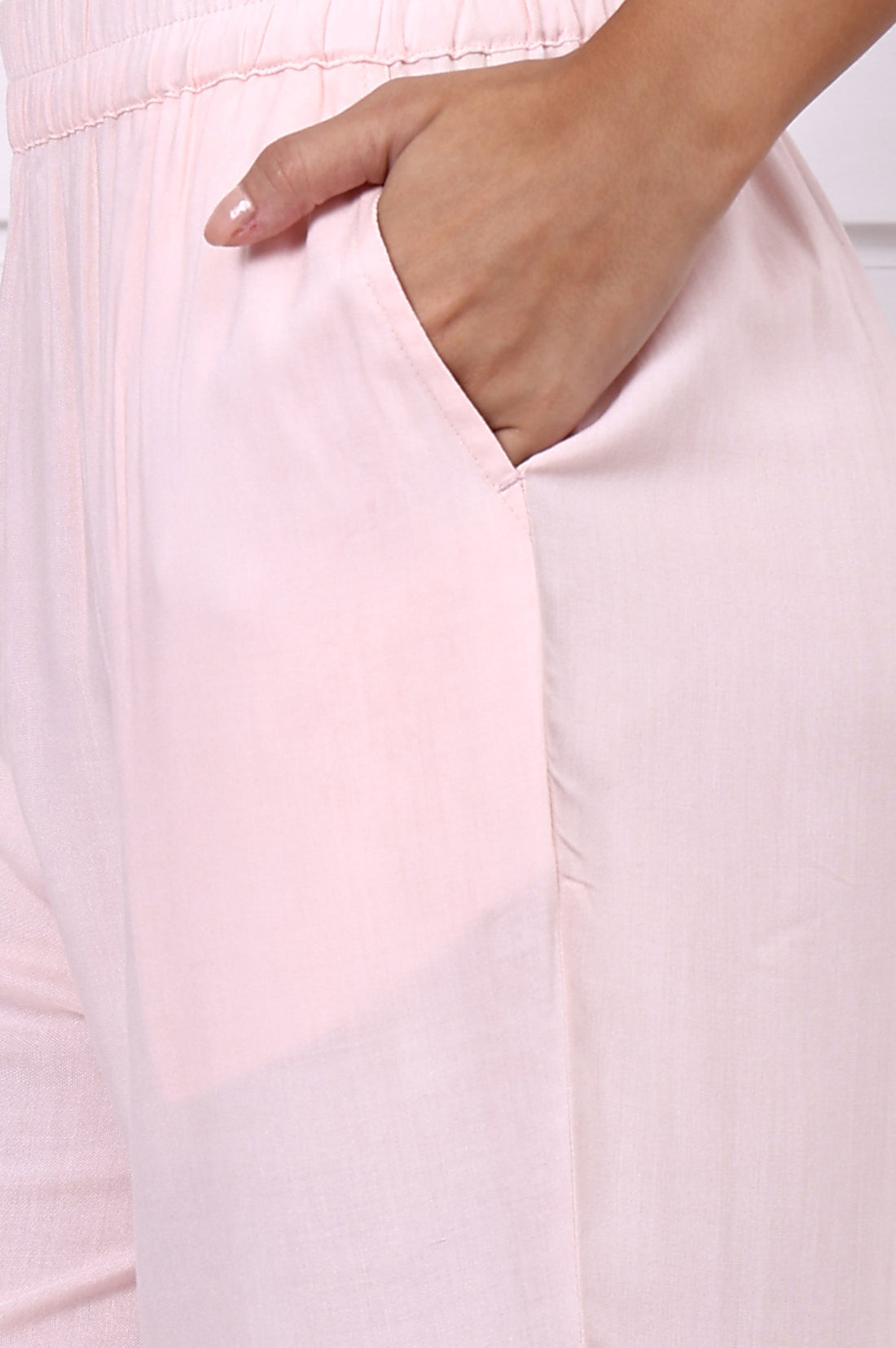 Pink Floral Printed Schiffily Embroidered Liva Straight Kurta, Palazzo and Dupatta Set