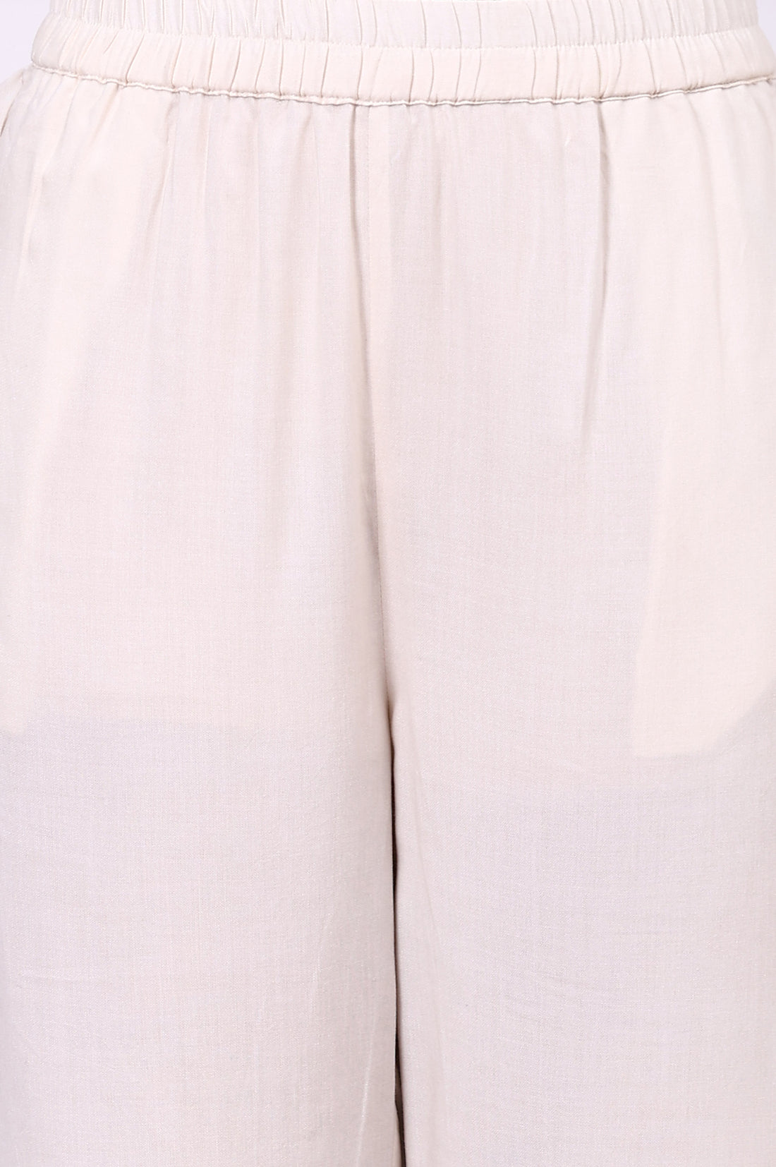 Cream Floral Printed Schiffily Embroidered Liva Straight Kurta, Palazzo and Dupatta Set