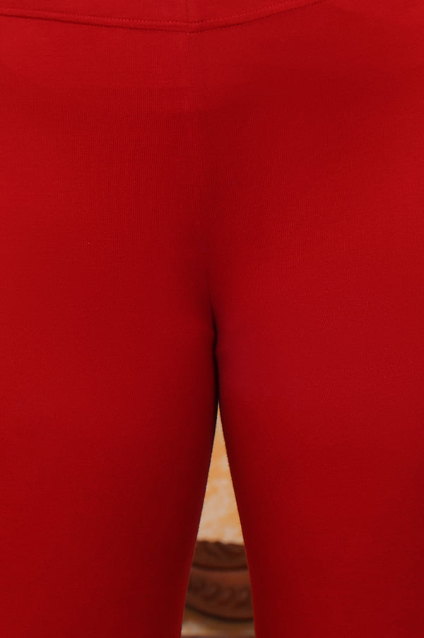 Red Abstract Printed Hand Work Anarkali Kurta and Tight with Dupatta