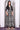 Black Abstract Printed Hand Work Flared Kurta, Leggings and Dupatta Set