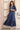 Blue Dyed Thread Embroidered Flared Cotton Blend Dress and Jacket Set