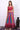 Magenta Bandhni Printed Sequins Tissue Straight Crop Top,  Flared Skirt and Dupatta Set