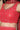 Red Foil Printed Beaded Flared Georgette Crop Top with Skirt and Stole Set