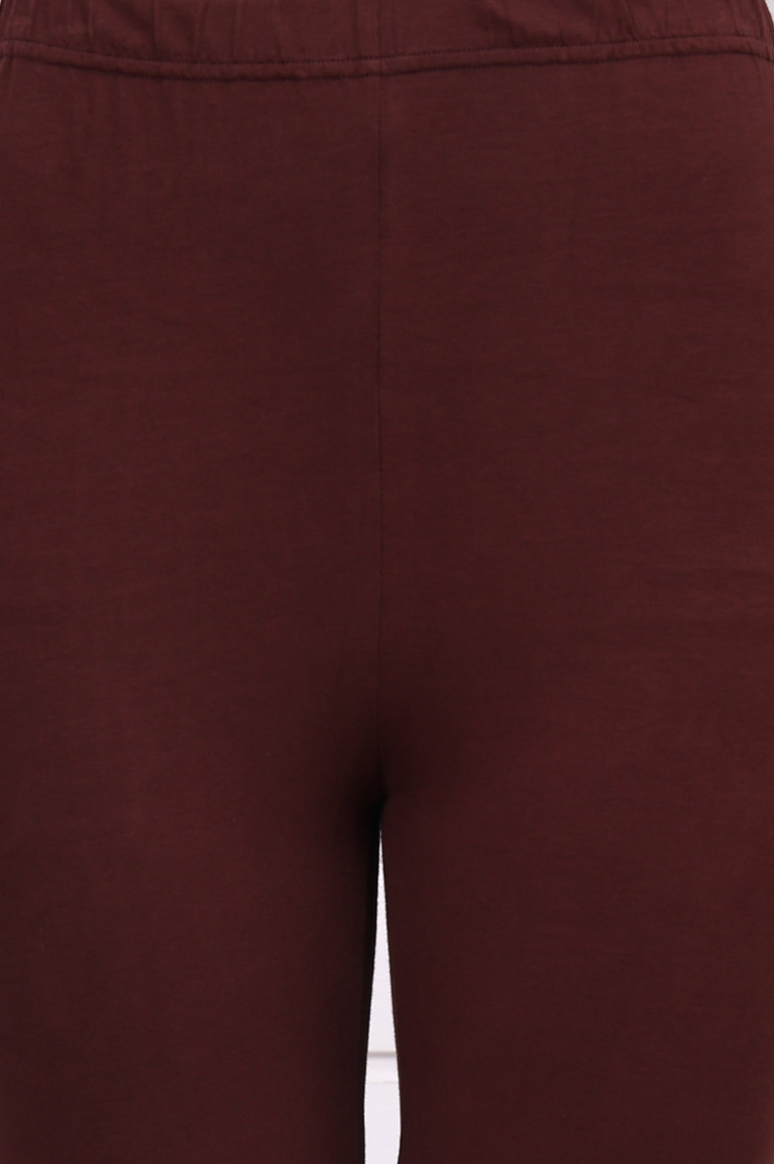 Brown Geometric Printed Zari Embroidered Georgette A-line Kurta, Leggings and Dupatta Set