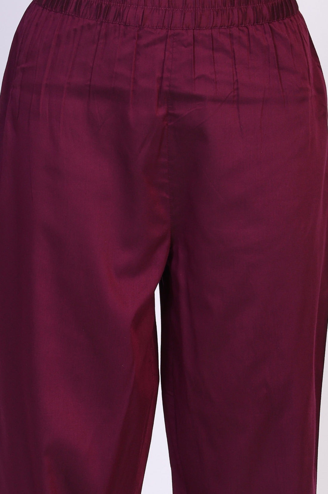 Purple Ethnic Motifs Dori Embroidery Straight Kurta with Palazzo and Dupatta Set