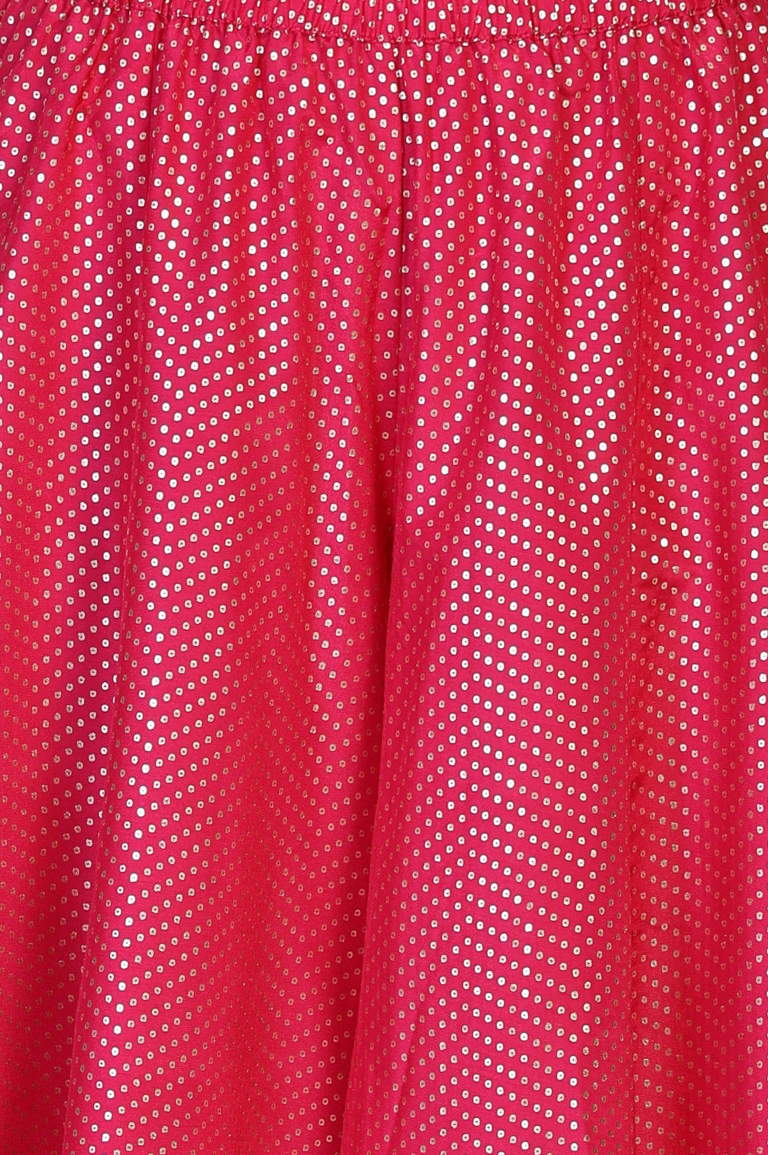 Pink Ethnic Motifs Printed Embroidered Straight Woven Kurta with Palazzo and Dupatta Set