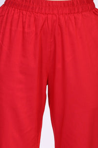 Red Geometric Print Foil Embroidered Anarkali Woven Kurta with Trouser and Dupatta Set