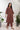 Brown Striped A-Line Cotton Kurta with Palazzo Set