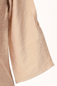 Light Gold Solid Rayon Blend A-line Top with Palazzo Set