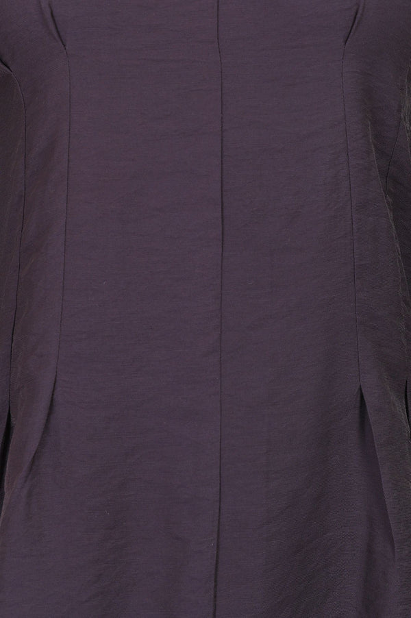 Navy Blue Solid Rayon Blend A-line Top with Palazzo Set