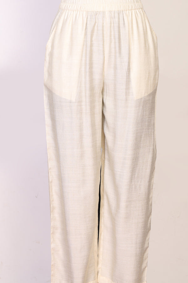 Peach Floral Printed Rayon Straight Kurta and Palazzo Set