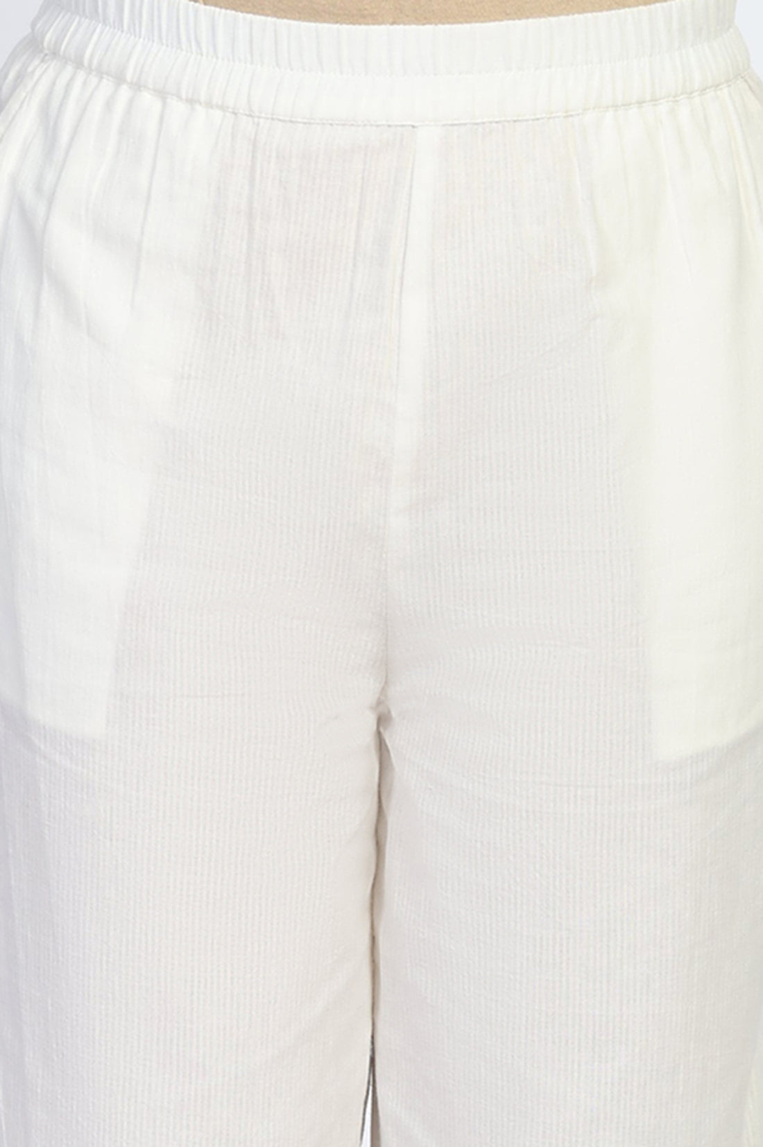 Yellow Geometric Printed Cotton Blend Straight Kurta with Palazzo Set