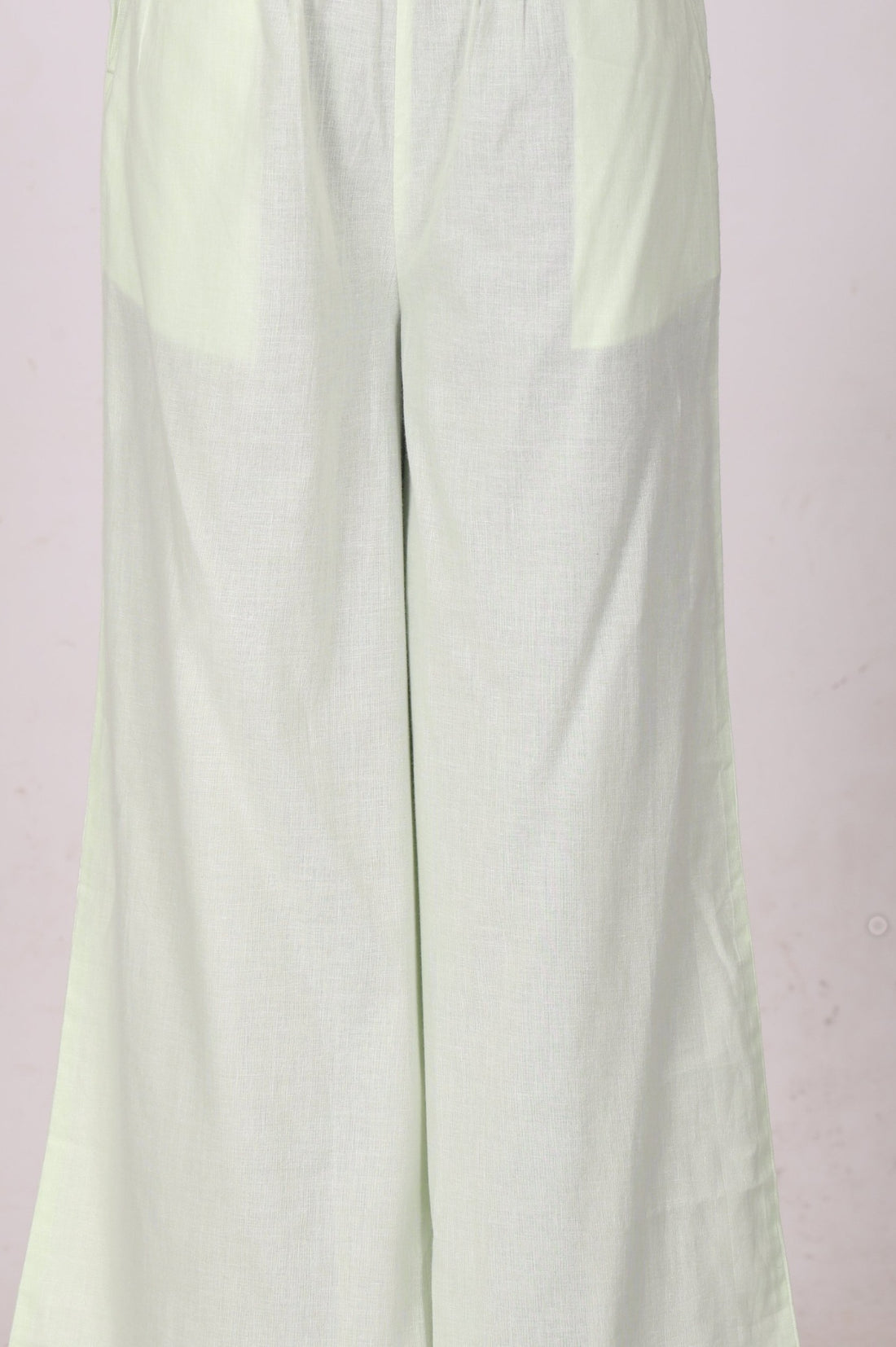 White Striped Tassels Pure Cotton Straight Kurta with Palazzo and Dupatta Set