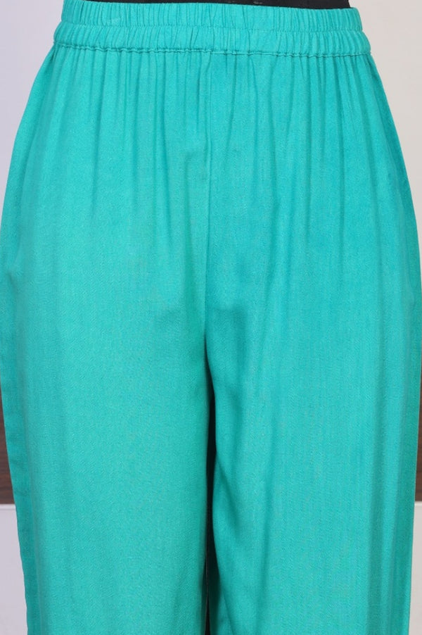 Orange Ombre Embroidered Straight Kurta with Palazzo and Dupatta Set