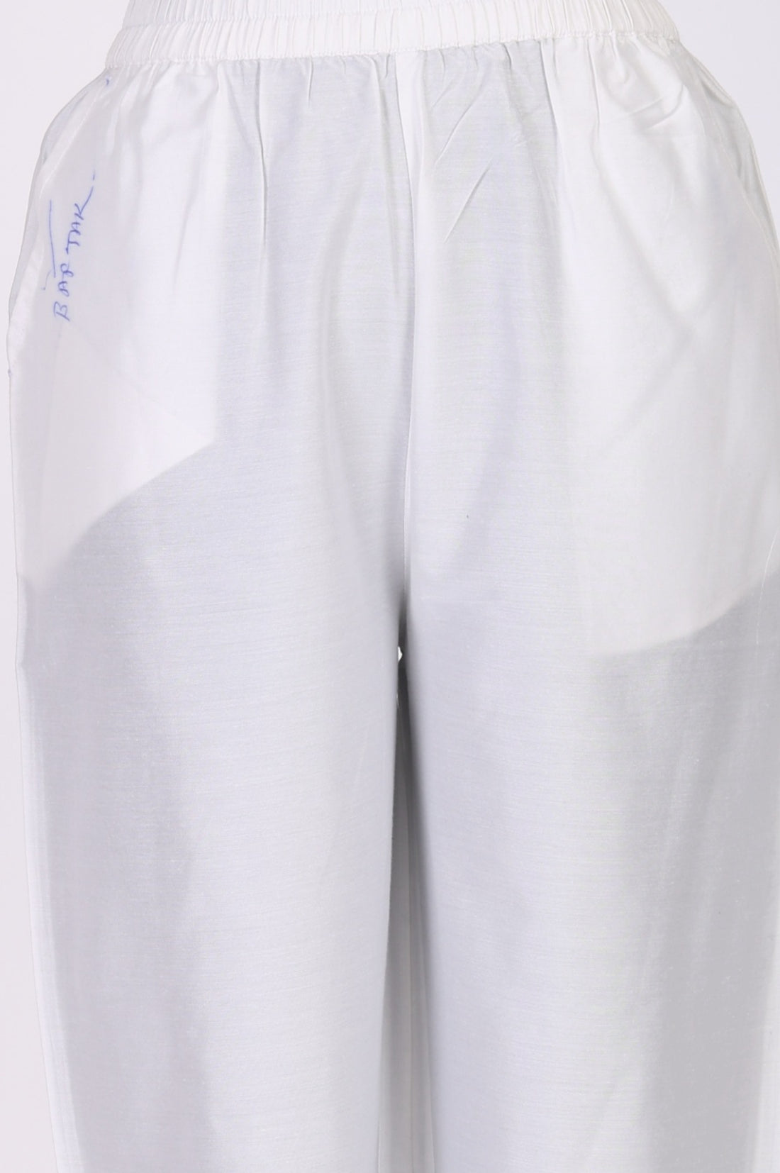 White Thread Embroidered Organza Straight Kurta with Palazzo and Dupatta Set