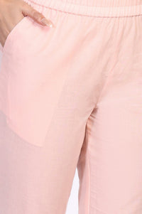 Pink Floral Printed Cotton Blend Straight Kurta with Trouser and Dupatta Set