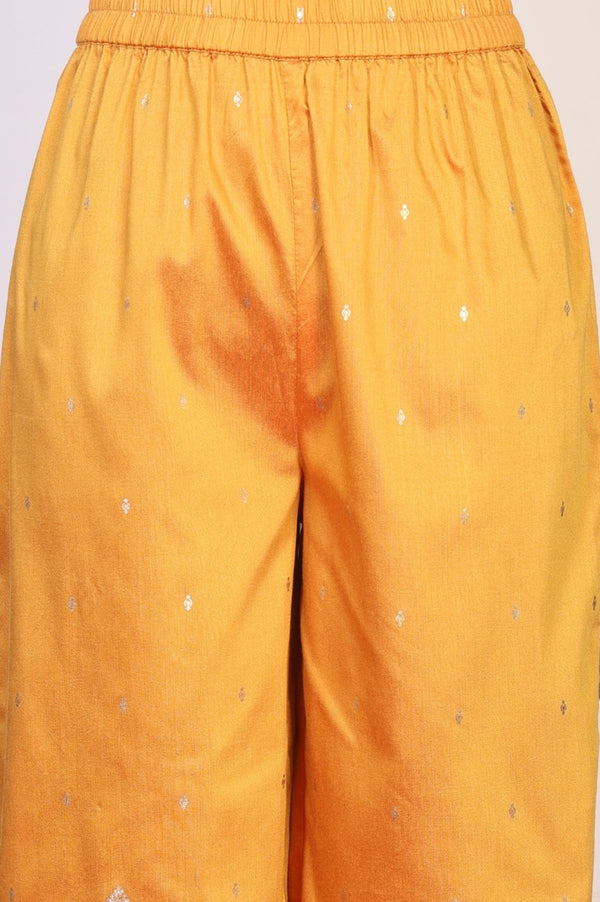 Turquoise Blue Sequins Foil Printed Anarkali Kurta with Palazzo and Dupatta Set