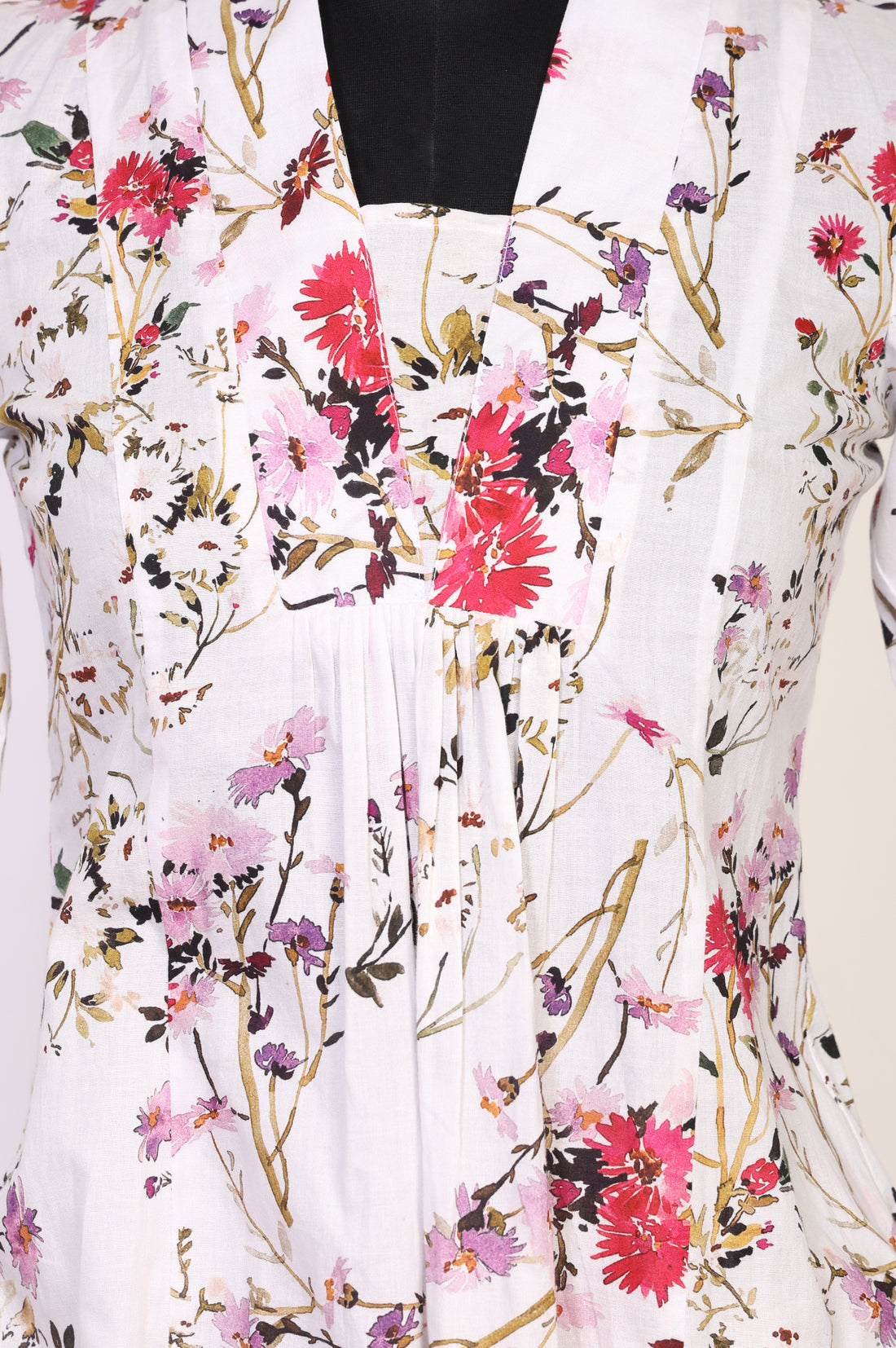 Off White Floral Printed A-line Top and Palazo Co-ord Set