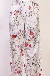 Off White Floral Printed A-line Top and Palazo Co-ord Set