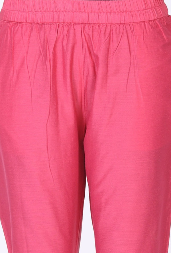 Blue Jacquard Zari Lace Straight Kurta with Trousers and Dupatta Set