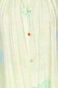 Green Floral Printed Rayon Straight Kurta with Palazzo Co-ord Set