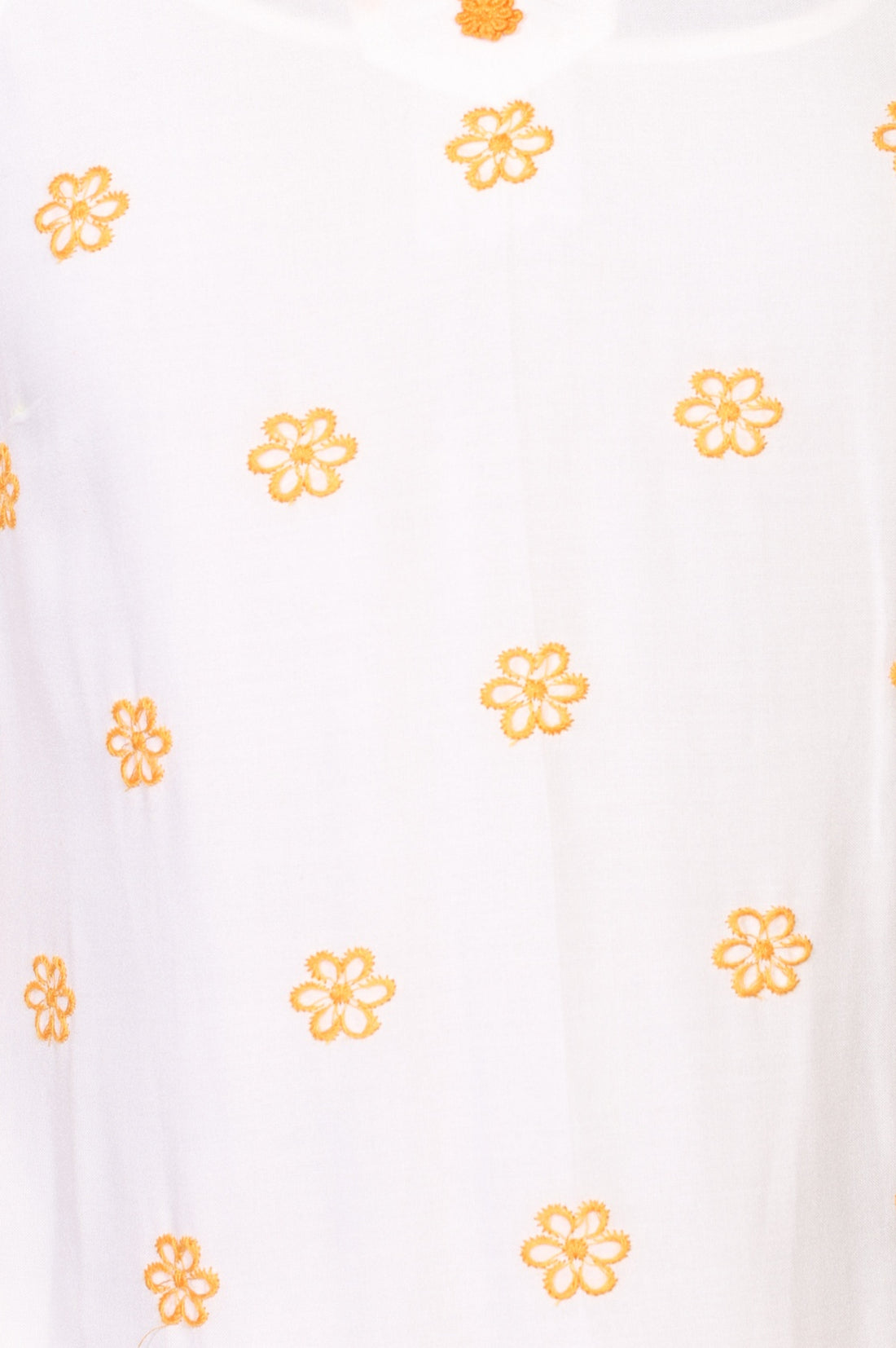White Thread Embroidered Rayon Straight Kurta and Palazzo Co-ord Set
