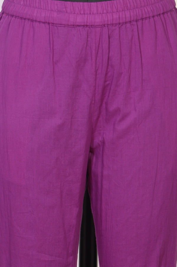 Orange Ombre Embroidered Schiffli Rayon Straight Kurta with Trousers Co-ord Set