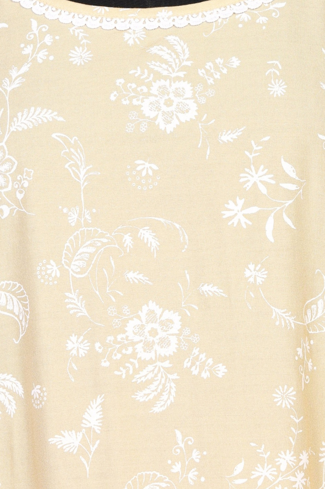 Mustard Floral Printed Lace Straight Kurta with Palazzo and Dupatta Set