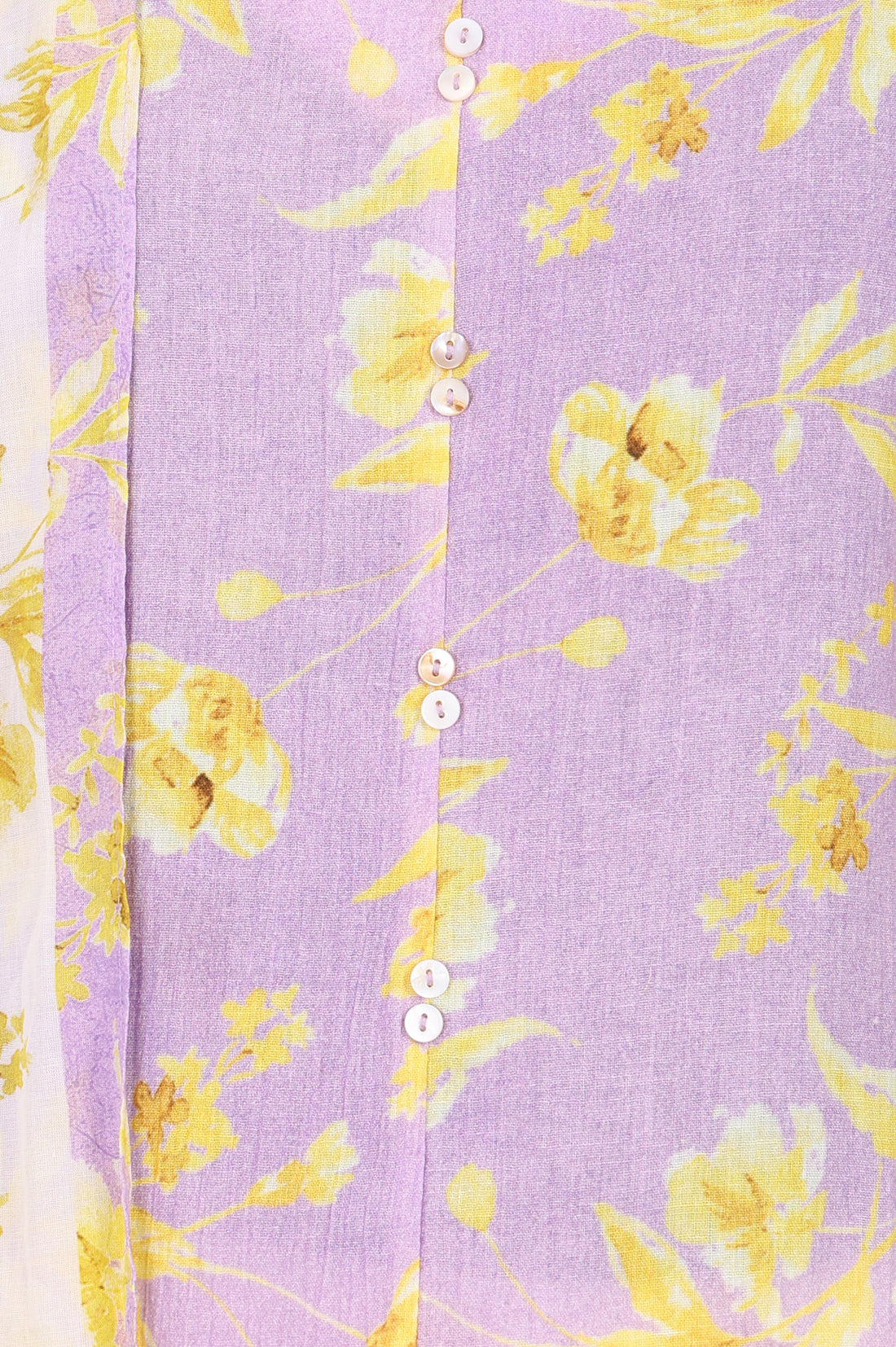 Lavender Floral Printed Pure Cotton Straight Kurta With Salwar and Stole Set