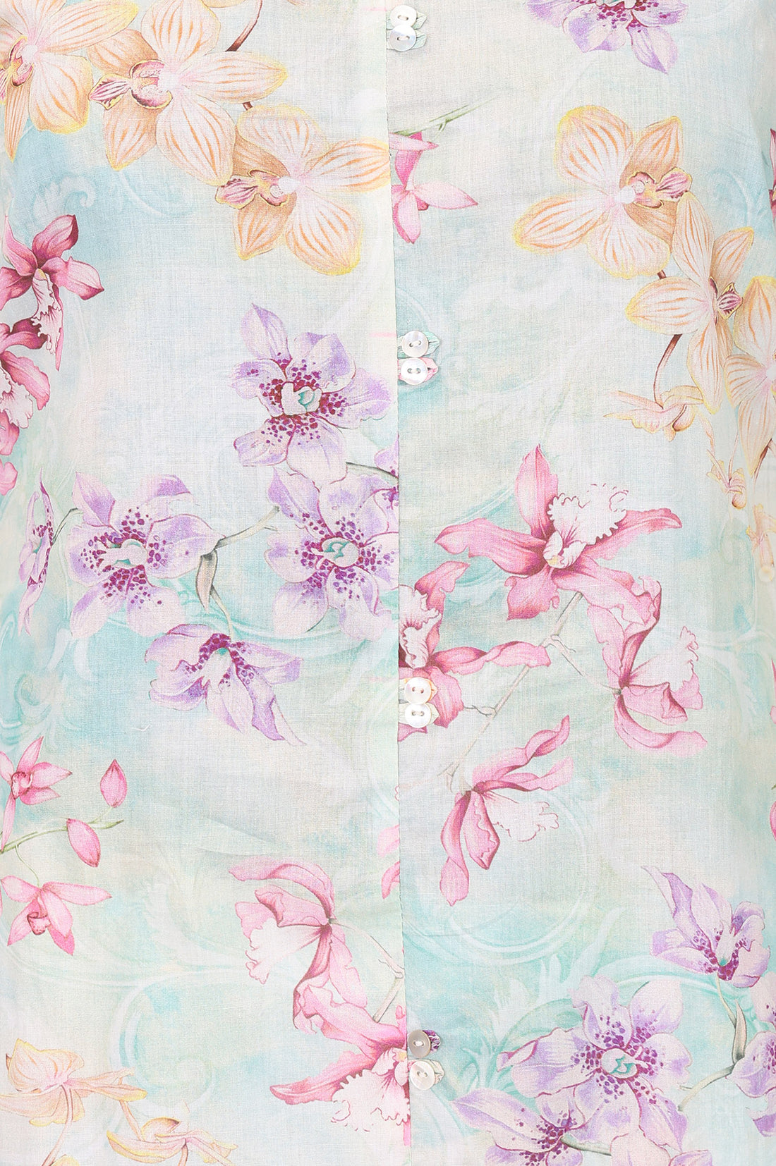 Blue Floral Printed Pure Cotton Straight Kurta with Palazzo Co-ord Set