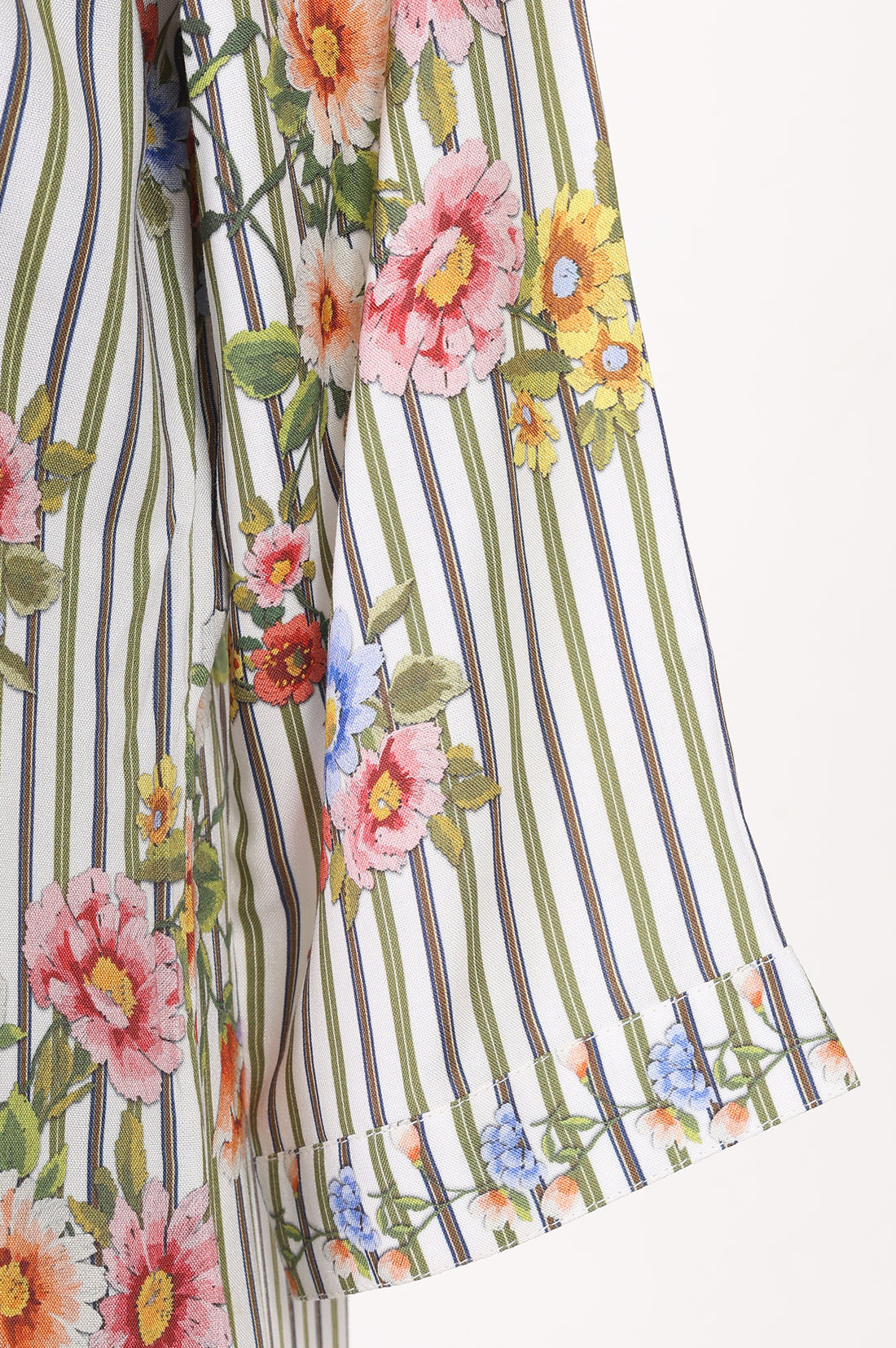 White Floral Printed Rayon Straight Kurta With Trousers Co-ord Set