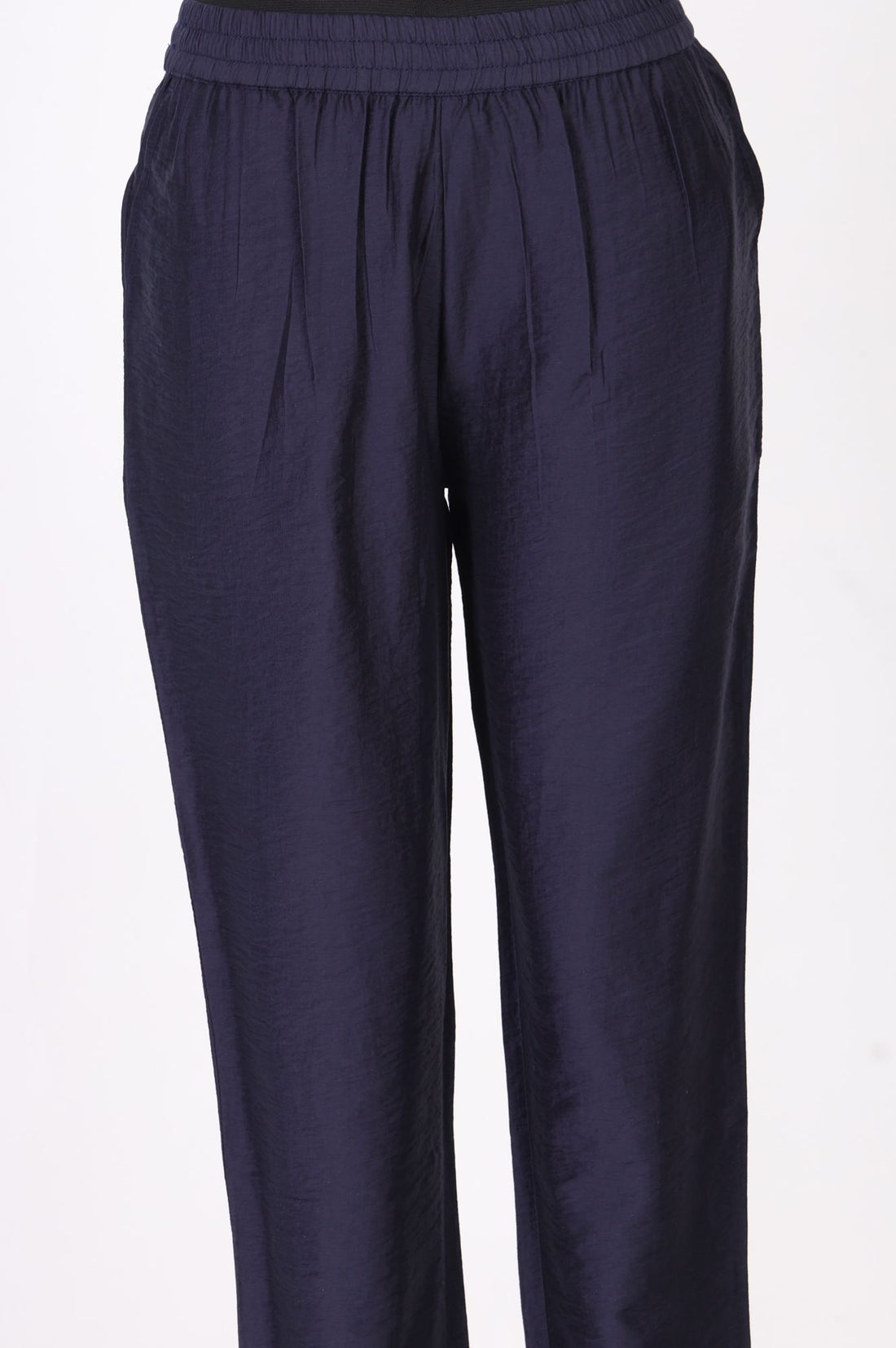 Navy Blue Yarn Dyed Textured Jacquard Straight Kurta with Trousers Co-ord Set