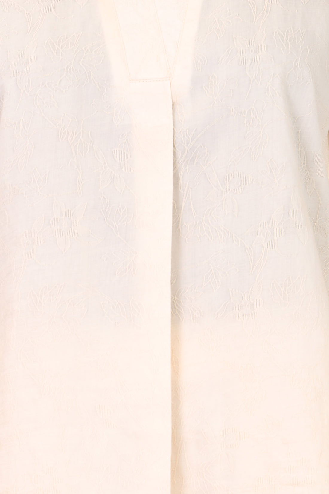 Off White Jacquard Straight Kurta with Palazzo Co-ord Set