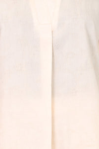 Off White Jacquard Straight Kurta with Palazzo Co-ord Set