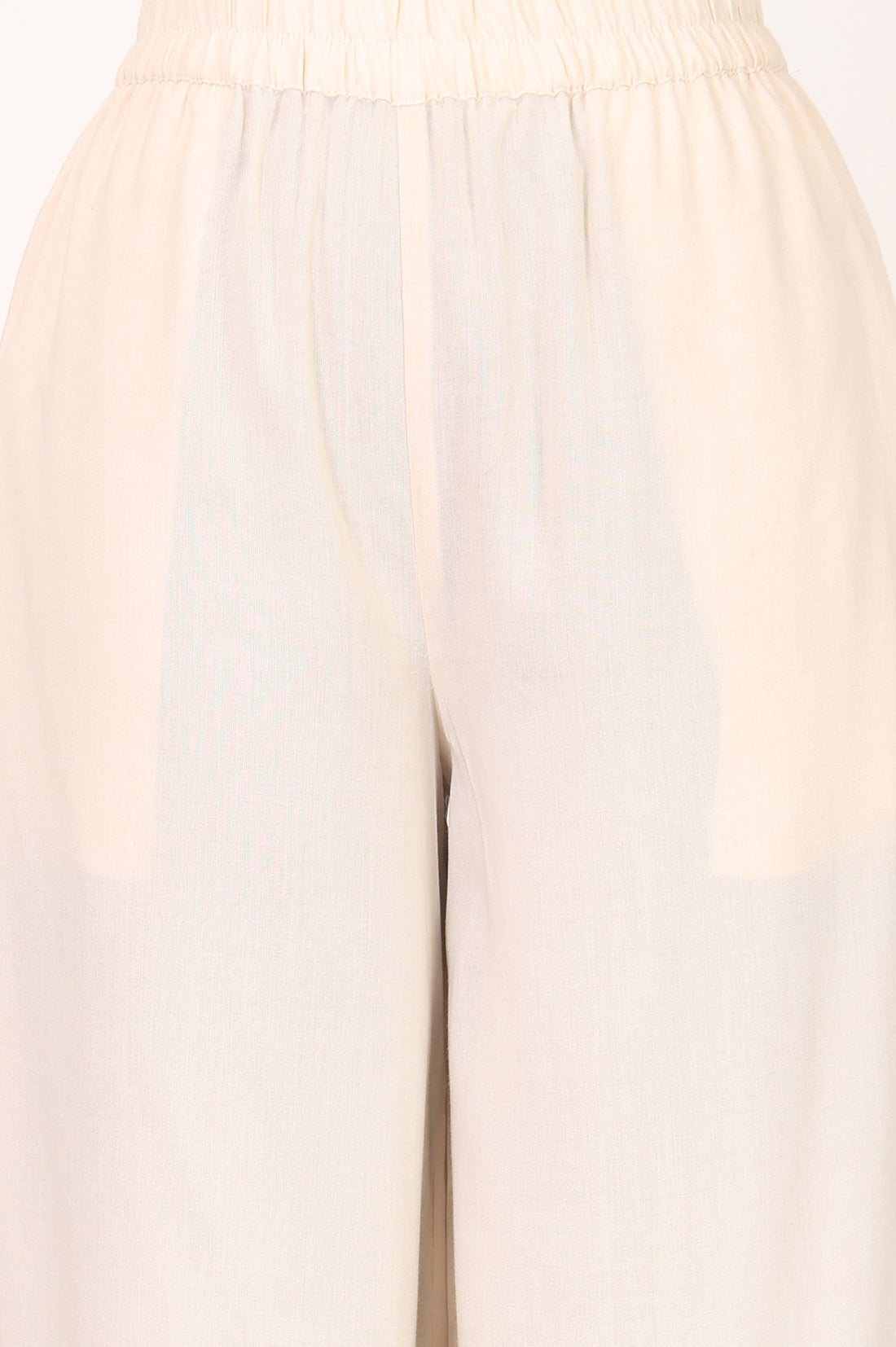 Off White Jacquard Straight Kurta with Palazzo Co-ord Set