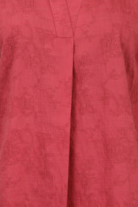 Maroon Jacquard Straight Kurta with Palazzo Co-ord Set