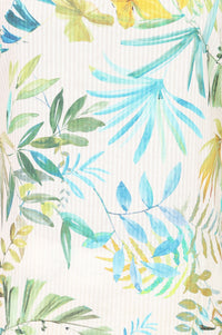 Off White Botanical Printed Pure Cotton Straight Kurta with Palazzo Co-ord Set