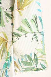 Off White Botanical Printed Pure Cotton Straight Kurta with Palazzo Co-ord Set