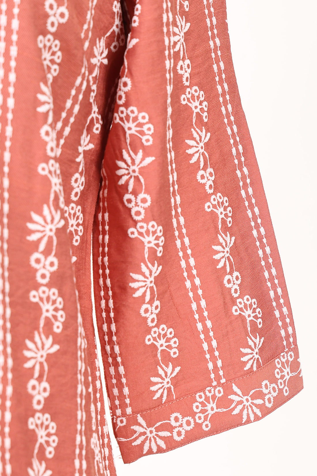 Coral Floral Printed Rayon Straight Top with Palazzo Co-ord Set