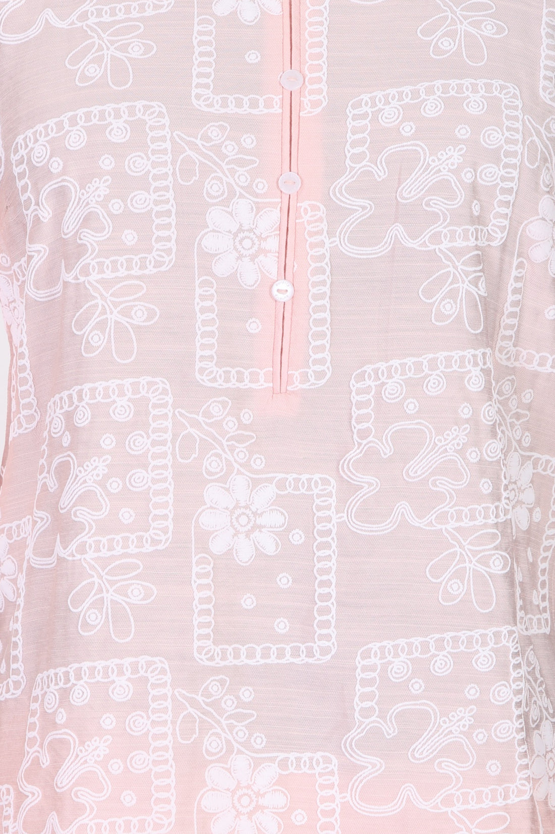 Pink Floral Printed Rayon Straight Top with Palazzo Co-ord Set