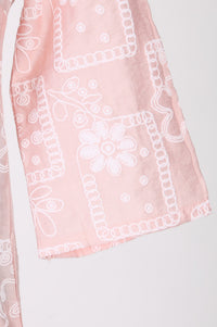 Pink Floral Printed Rayon Straight Top with Palazzo Co-ord Set