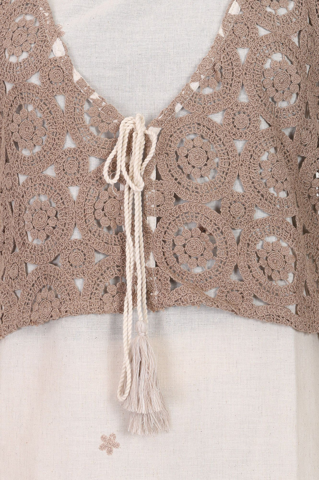 Off White Lace Cotton Flax Straight Kurta with Palazzo Set