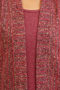 Burgundy Jacquard Straight Winter Kurta with Palazzo Set