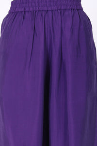 Purple Zari Embroidered Faux Chanderi Straight Kurta with Salwar Set