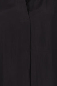 Black Faux Chanderi Zari Embroidered Top &amp; Palazzo Set