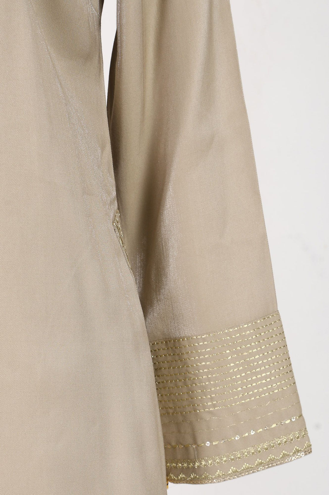 Gold Yarn Dyed Embroidered Rayon Straight Kurta with Palazzo Co-ord Set